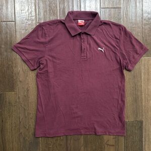Puma Red Polo Shirt Vibrant Knit Style